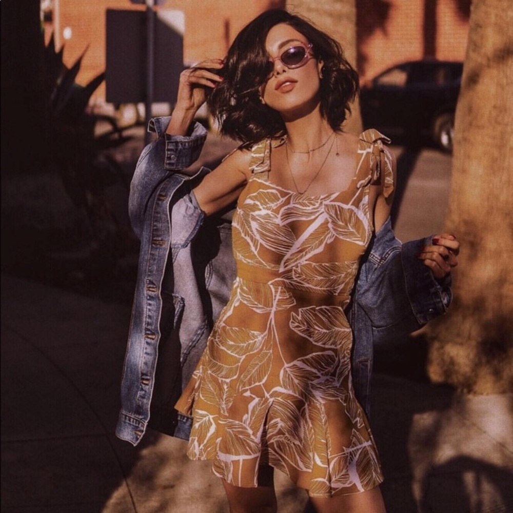 SAINTS + SECRETS Yellow Print Dress